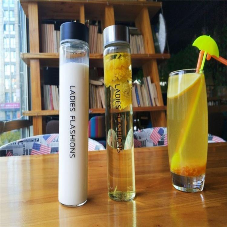 长版玻璃杯子透明宿舍细长款创意个性漂流瓶水杯可携式杯小容量