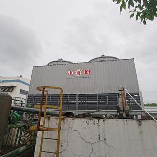高新材料企业配套方形逆流工业型冷却水塔玻璃钢外壳配套凉水池