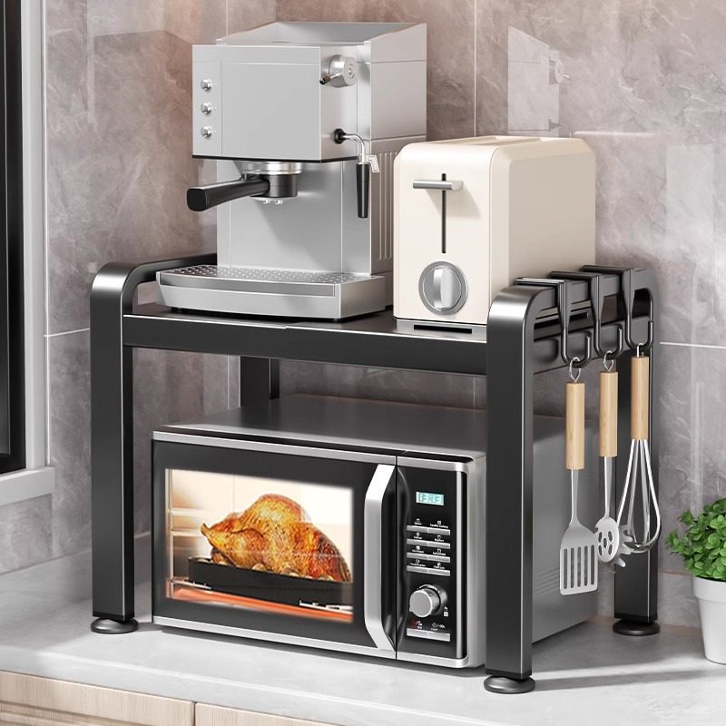 厨房微波炉置物架家用多功能烤箱架子桌面多层电饭锅可伸缩收纳架,厨房/烹饪用具,微波炉置物架,淘宝优惠券,粉丝福利购,淘宝优惠卷