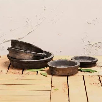 托盘粗陶红陶黑陶盆瓦盆泥瓦盆花盆底座底盘花盘拖垫底花盆托盘