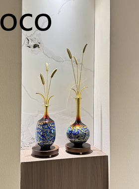 Boco岁岁平安铜麦穗摆件客厅玄关