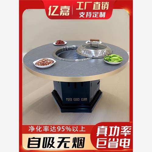 地锅鸡桌子商用铁锅炖灶