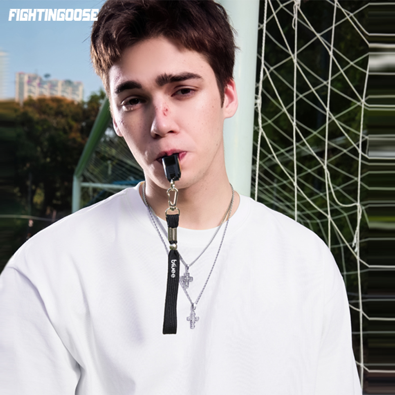 国潮刺绣短袖T恤男美式宽松半袖