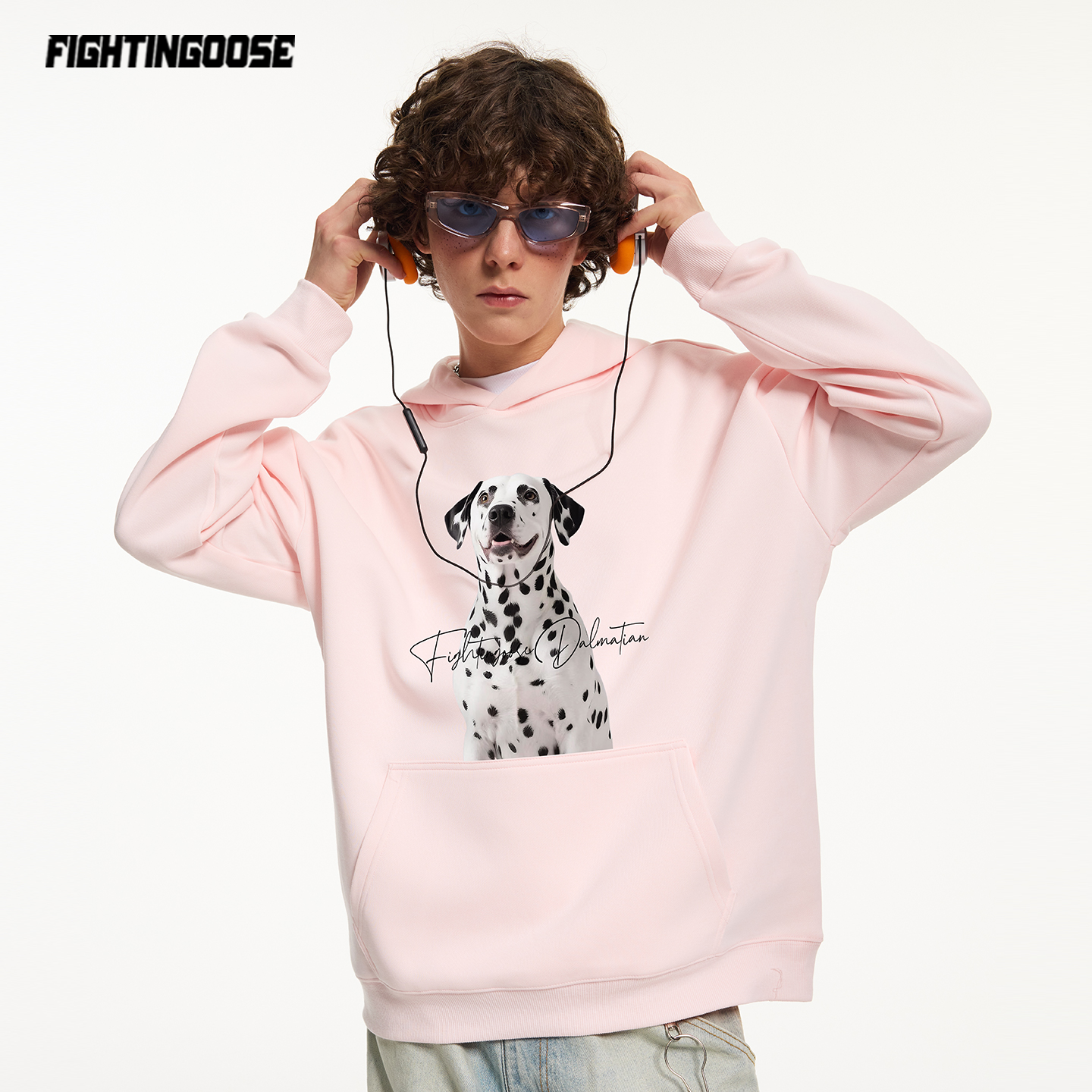 2025新款美式斑点狗印花卫衣