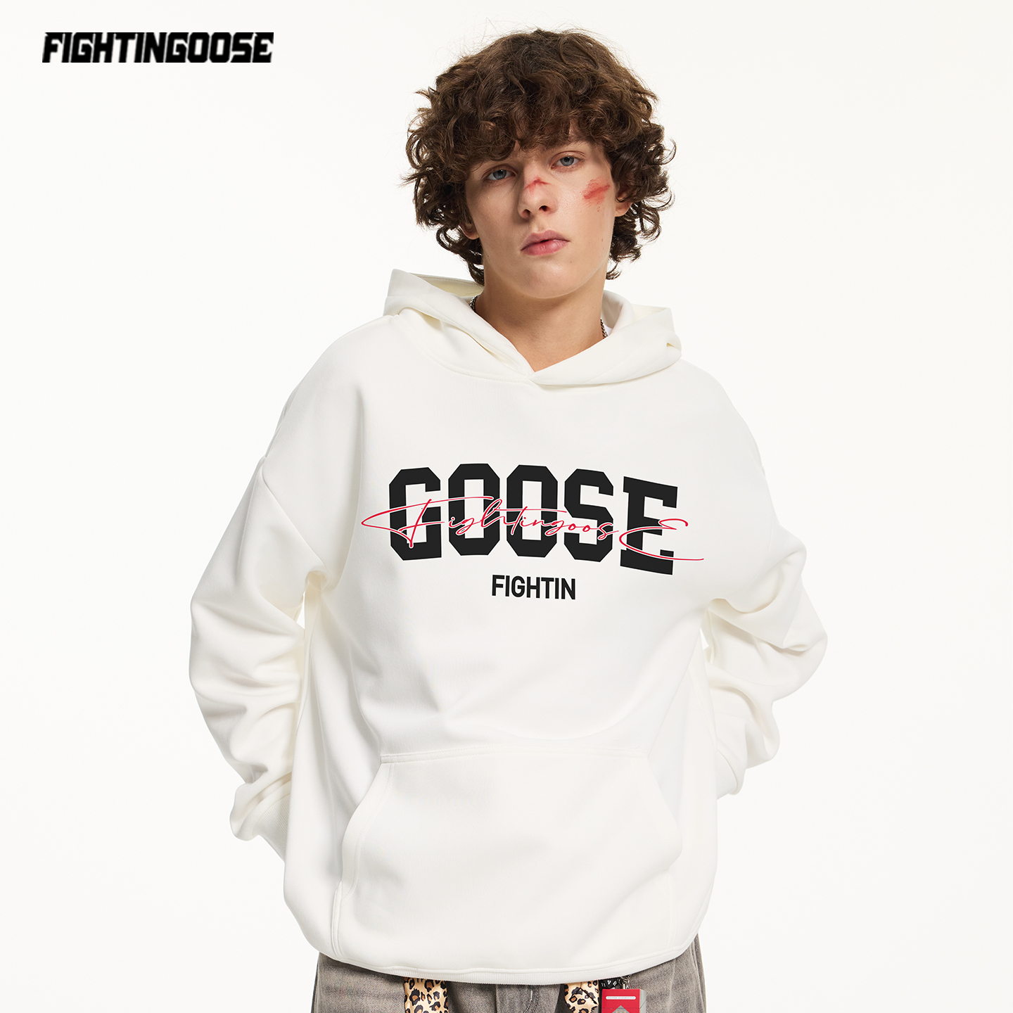 国潮美式重磅连帽卫衣