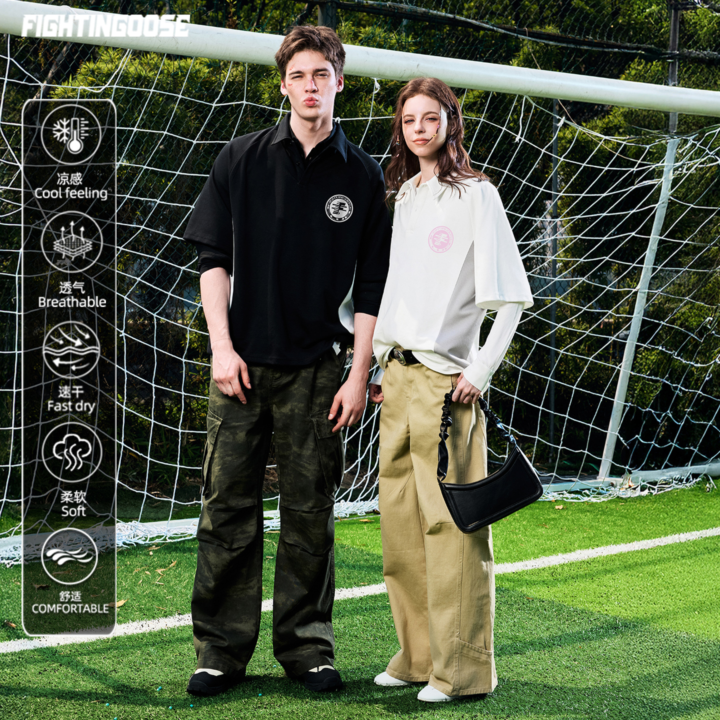 翻领polo美式穿搭学院风短袖