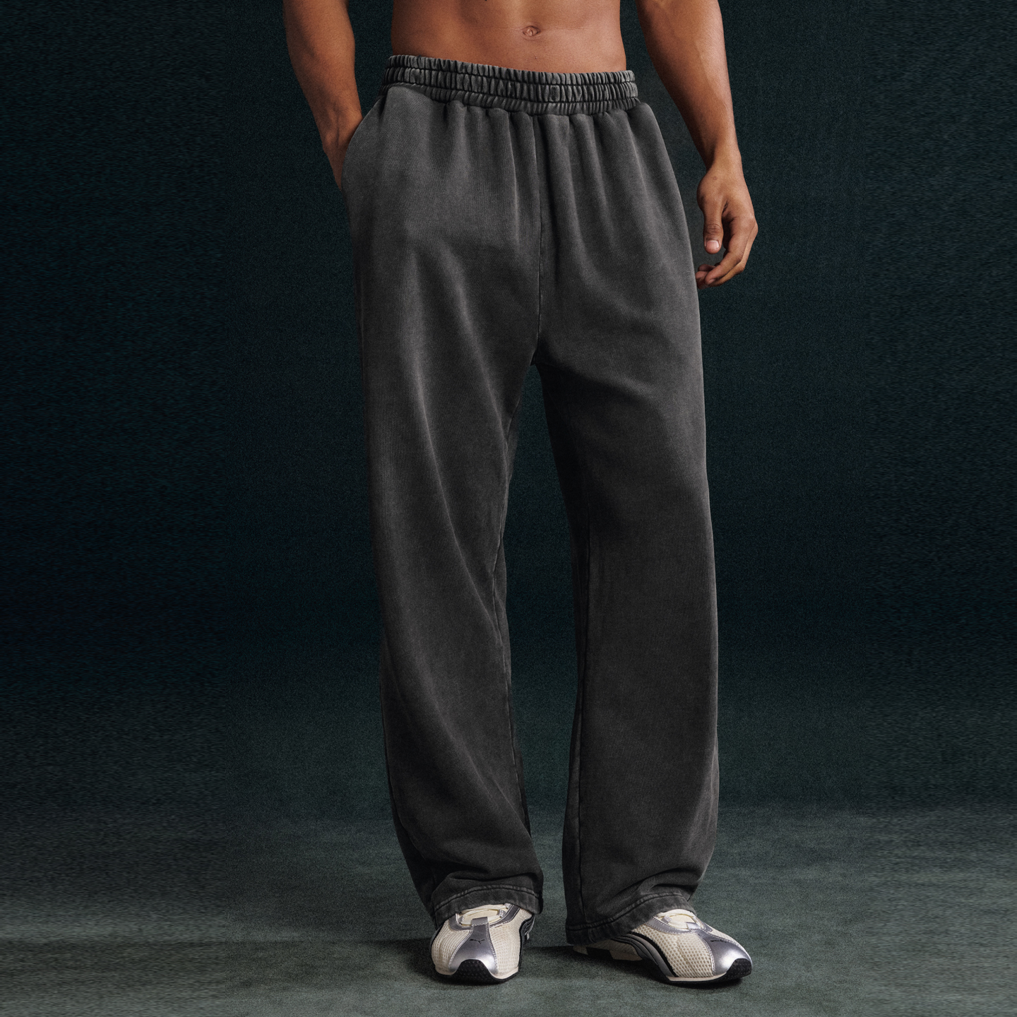 美式慵懒松弛感裤子复古水洗