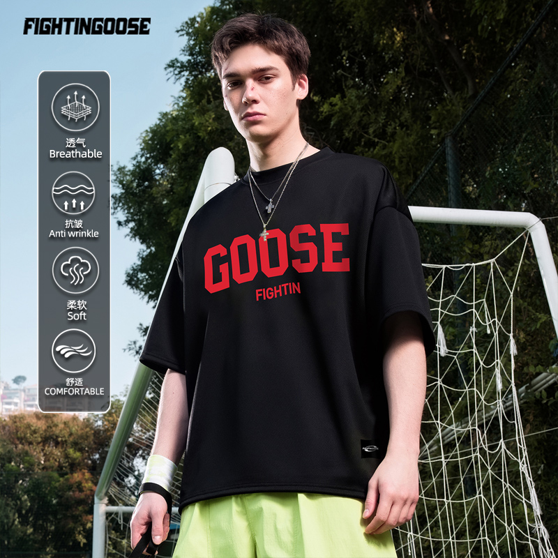 美式高街短袖t恤男夏季