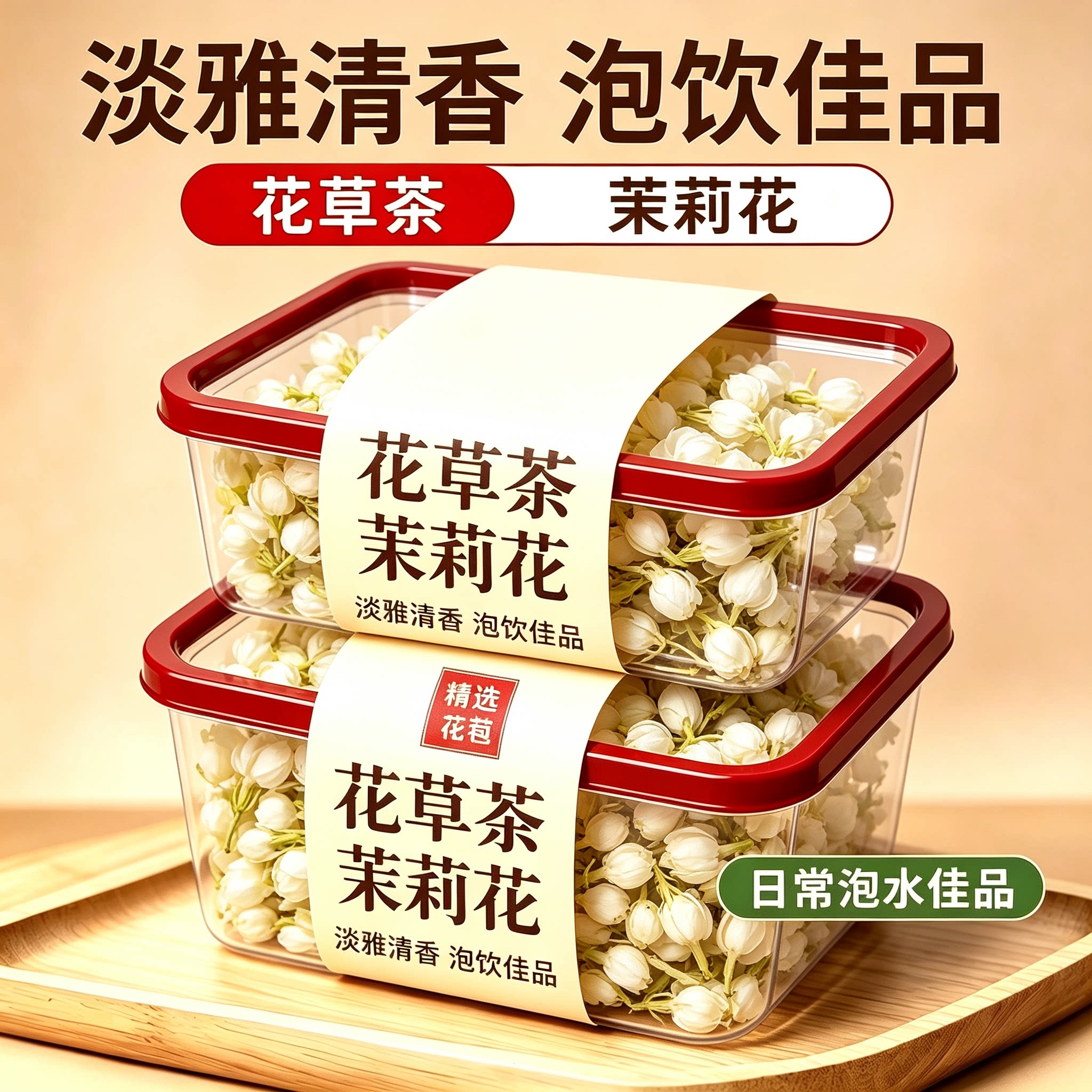 茉莉花干花茉莉雪球干茉莉花茉莉花干冻干特级品质可食用泡茶罐装
