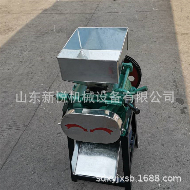 对辊黄豆压片机家用20型电动榨油挤扁机厚薄可调节商用豆扁机