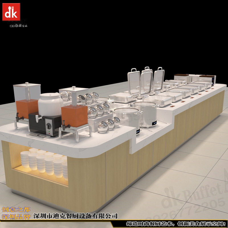 酒店高档自助餐厅布菲台 冷热多功能自助餐台 食堂单位自选打餐台
