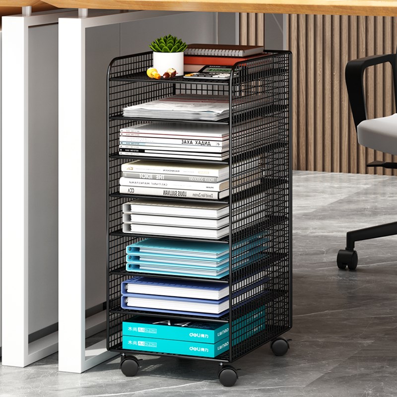 文件架收纳办公室落地多层可移动小推车资料档案分类整理神器文件