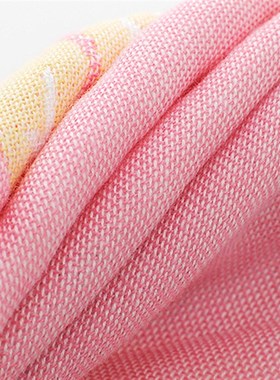 幼儿园纯棉6层纱布方巾绣名字印刻定制LOGO手帕手绢带挂绳小毛巾