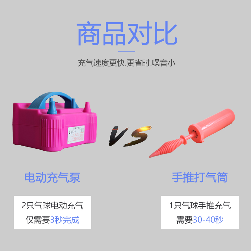 608双套球充气泵电动打气机CD定量充气机蓝白电动打气筒充气工具