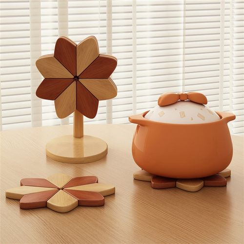 风车隔热垫耐高温锅底竹垫家用餐桌砂锅防烫碗盘垫杯垫艺术感餐垫