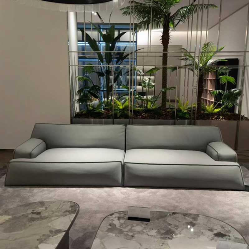 鼎德喜大马士革baxter定制双面磨砂布磨砂皮羽绒意式极简户型沙发