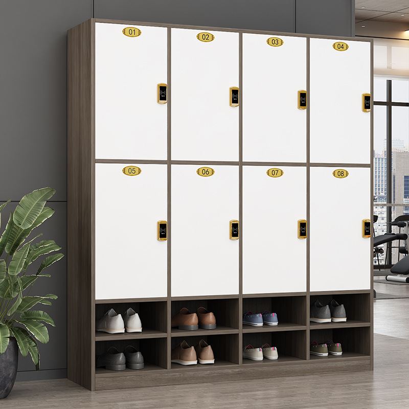 木质更衣柜员工储物柜游泳馆电子感应锁浴室洗浴中心健身房存包柜