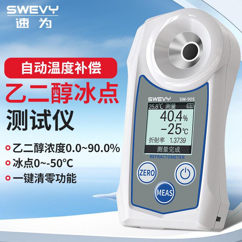速为SW90S乙二醇冰点测试仪防冻液浓度计电解液比重计折光仪
