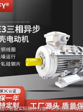 三相异步铝壳电动机 YE3-80M1/M2-2 2极马达380V 0.75/1.1w电机