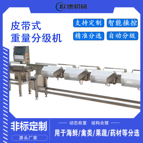 马口鱼重量分拣机重量分级机 皮带式自动分选称 鱼虾海鲜称重分拣