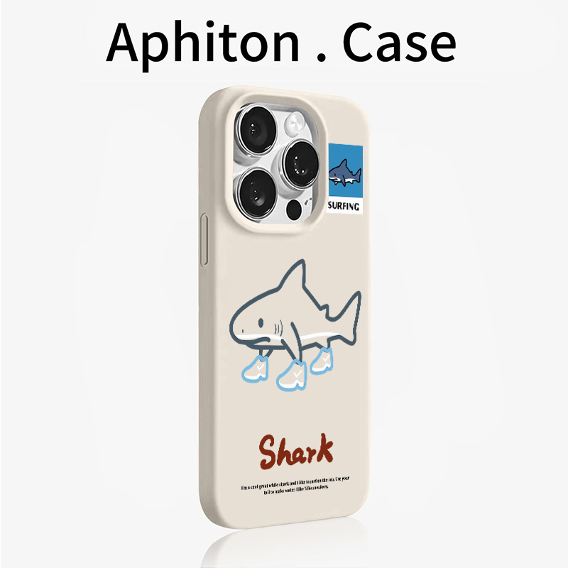 创意shark适用于iPhone17promax/16手机壳苹果15pro/14肤感大孔ip12promax华为Pura80小米17oppo软壳vivo套