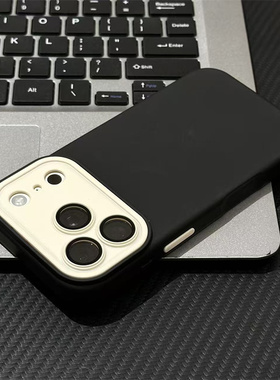耐脏黑色适用于17iPhone17promax/16plus/15pro/14撞色大视窗液态手机壳苹果13/ip17AIR防摔12PROMAX保护套
