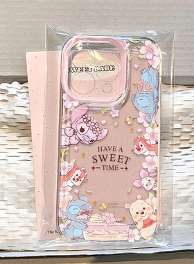 迪士尼卡通适用于苹果17promax/16/15手机壳ip14华为mate70新款pura70荣耀200小米15透明vivo防摔oppo保护套