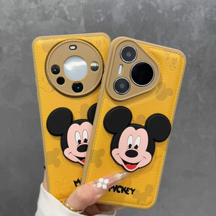 黄底米奇贴片适用于苹果/华为/vivo/小米/oppo气垫手机壳iPhone16promax/15pro/14创意mate60pro/pura70