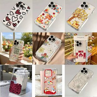 班港风趣味卡通适用华为mate70/p60pro手机壳荣耀200透明vivoS20小米15红米note14硅胶OPPOreno13/12/11防摔