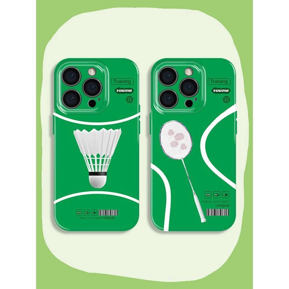 创意羽毛球拍适用17苹果/华为/vivo/小米/oppo手机壳iPhone17promax/16菲林ip15/14/13/12小米17Mate70防摔壳