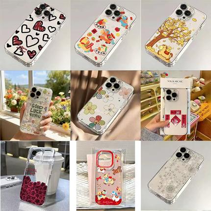 班港少女心可爱卡通风适用华为mate70/p60pro手机壳荣耀200透明vivoS20小米15红米note14硅胶OPPOreno13防摔