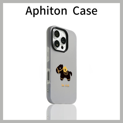 ins有钱小黑马适用于苹果17Air/16promax手机壳iPhone15pro/14/13肤感果冻iPhone12promax二合一16Plus保护套