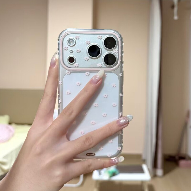 满屏粉花花适用于17苹果/华为/小米/vivo/oppo太空手机壳iPhone17promax/16/15小米17PROmate70/pura70防摔套
