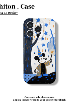 蜡笔风米奇适用于17苹果/华为/vivo/小米/oppo手机壳iPhone17pro/16菲林硬壳ip15Plus保护套Mate70小米15