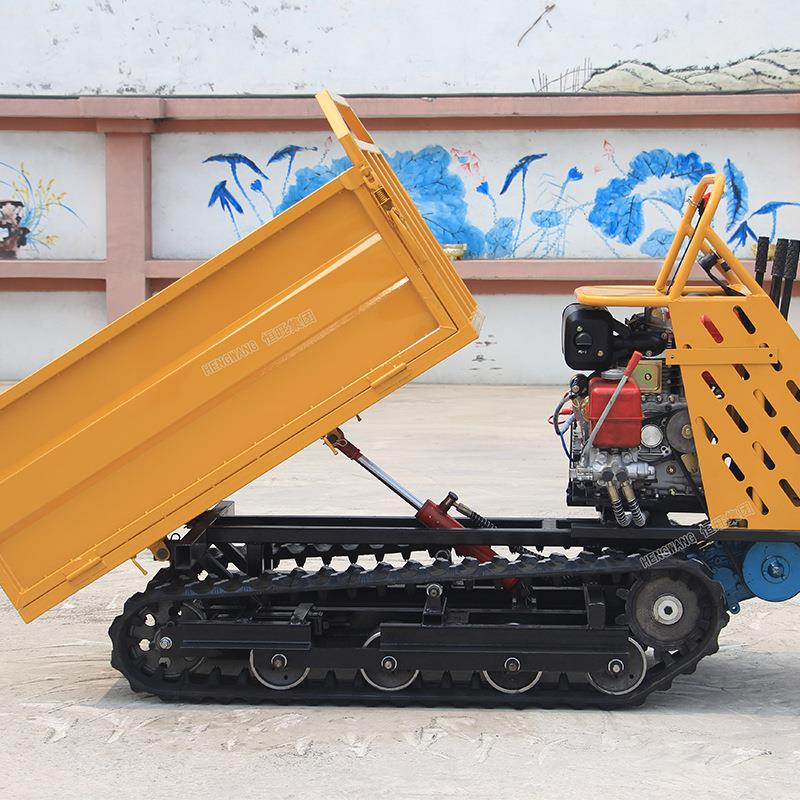 手扶履带运输车履带式果园运输车履带式四不像车四驱爬山王翻斗车