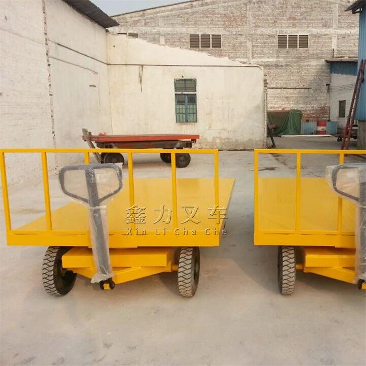 平板车带转向四轮平板拖车托运叉车牵引式平板车厂区运转包邮