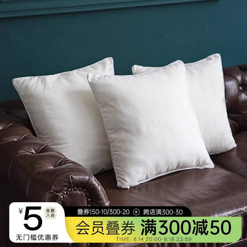 抱枕芯儿内胆内芯靠垫芯4545 55 正方形抱枕心沙发靠背靠枕芯