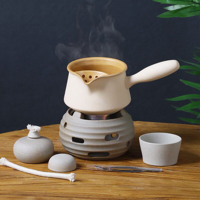 酒精炉煮茶器罐罐煮茶壶陶壶烤奶茶陶罐烤炉家用室内围炉煮茶套装