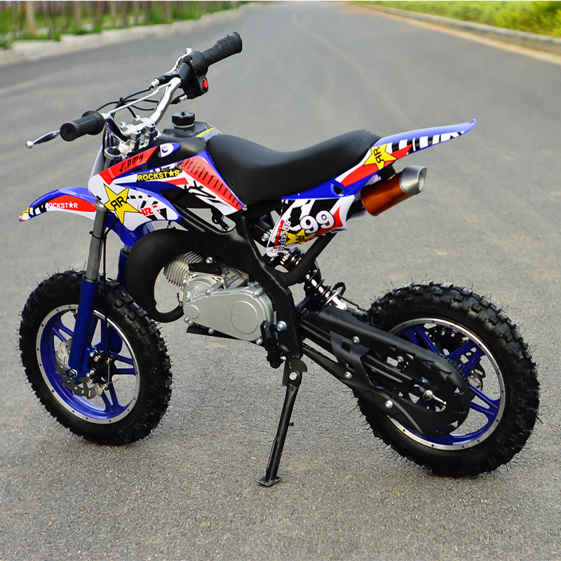 2021新款赛车山地扒鸡小孩机车49cc50迷你儿童加汽燃油小型摩托车
