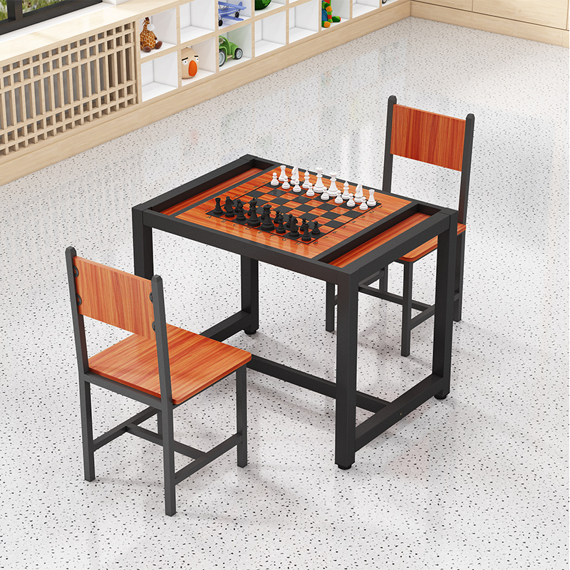 中国象棋桌棋盘桌椅实木围棋桌五子棋桌培训桌棋盘桌国际象棋桌凳