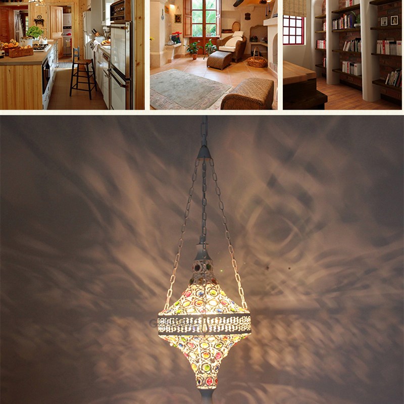 波西米亚楼梯走廊过道餐厅吧台单头小吊灯创意地中海东南亚吊灯