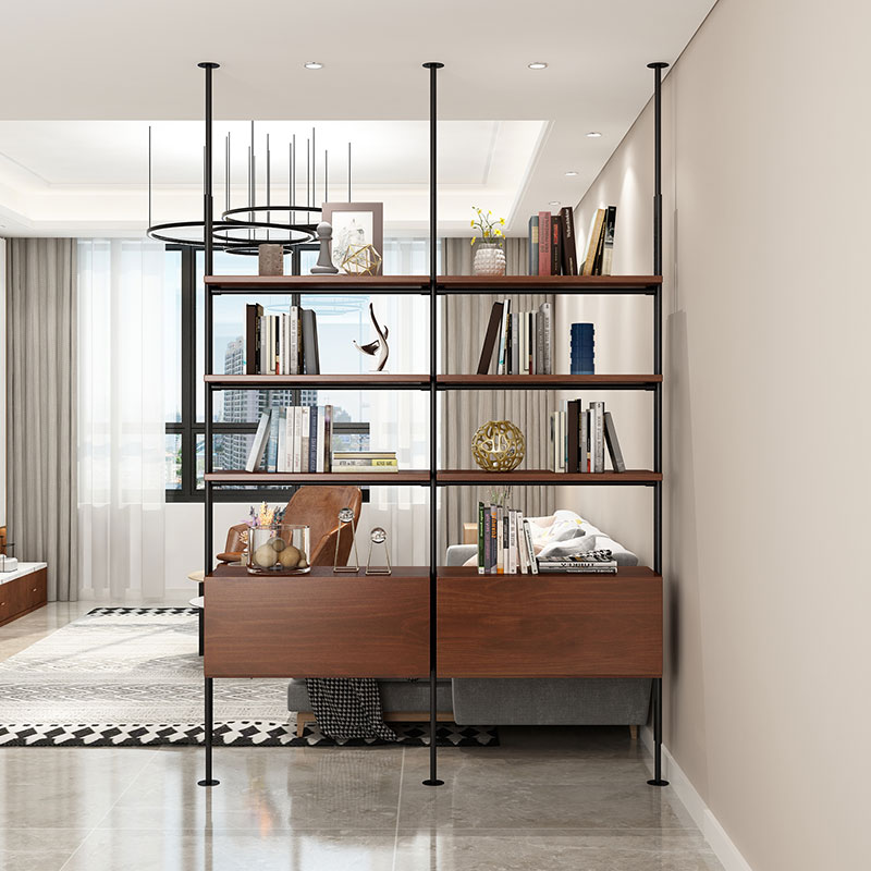入户玄关柜家用客厅沙发铁艺实木书架挂墙落地隔墙屏风置物隔断柜