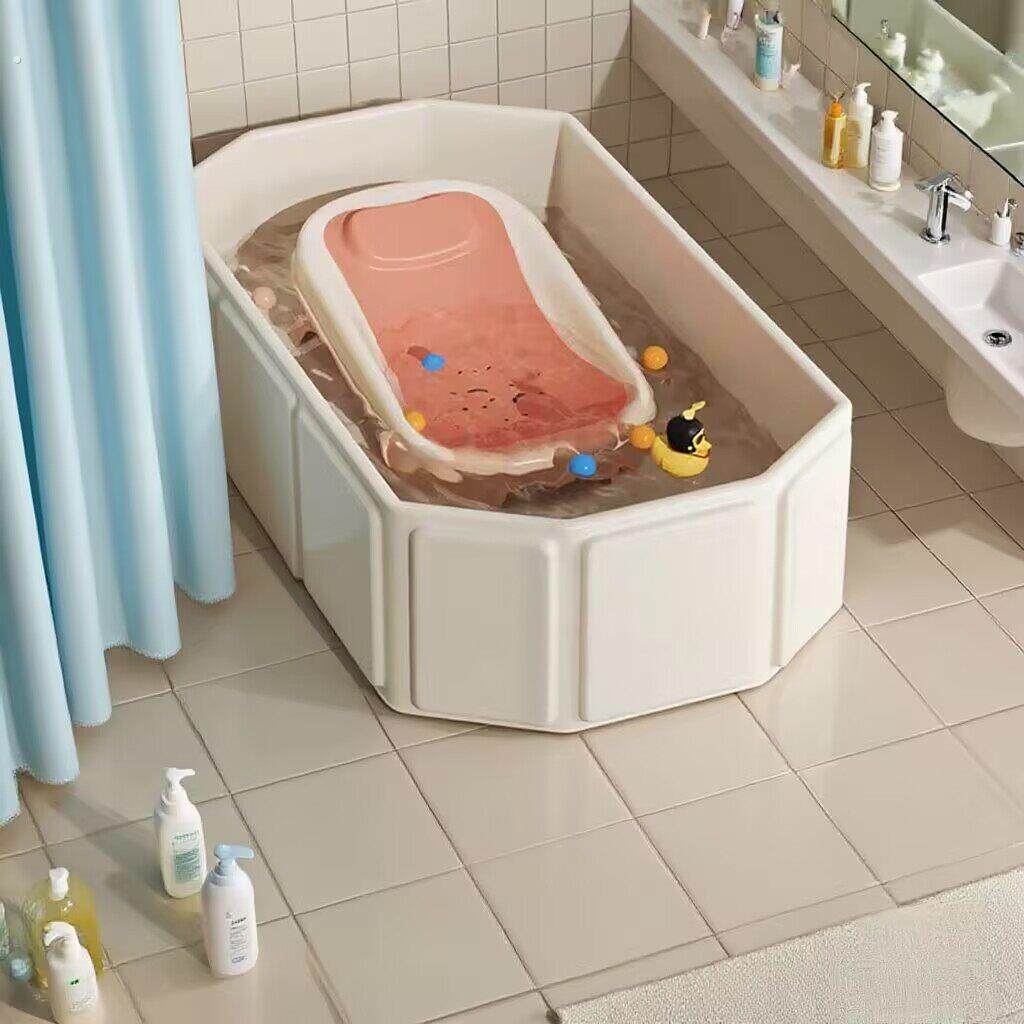 婴儿洗澡桶全身可折叠宝宝泡浴桶家用儿童浴缸专用浴盆小孩泡澡桶