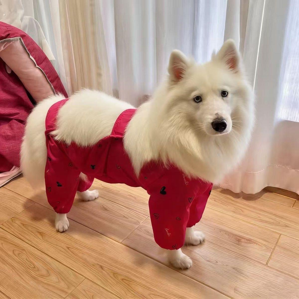 (三防)防虫防水防尘裤四脚狗狗衣服外出宠物薄款防护腿服大型犬