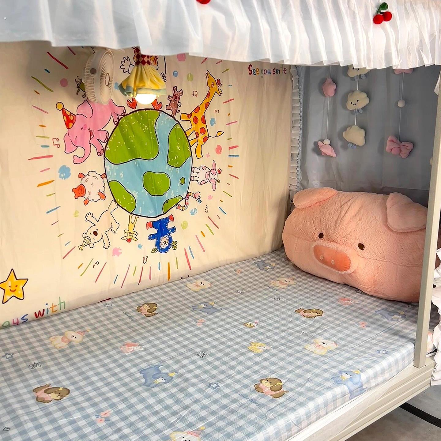 【宿舍好物】宿舍床帘挂布墙面遮丑神器氛围背景布上铺单片装饰品