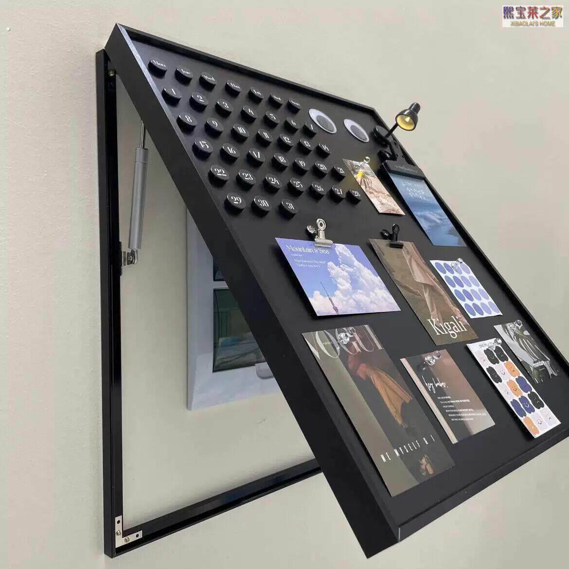 磁吸黑板电表箱免打孔装饰画挂墙摆件新款展示板配弱电箱遮丑神器
