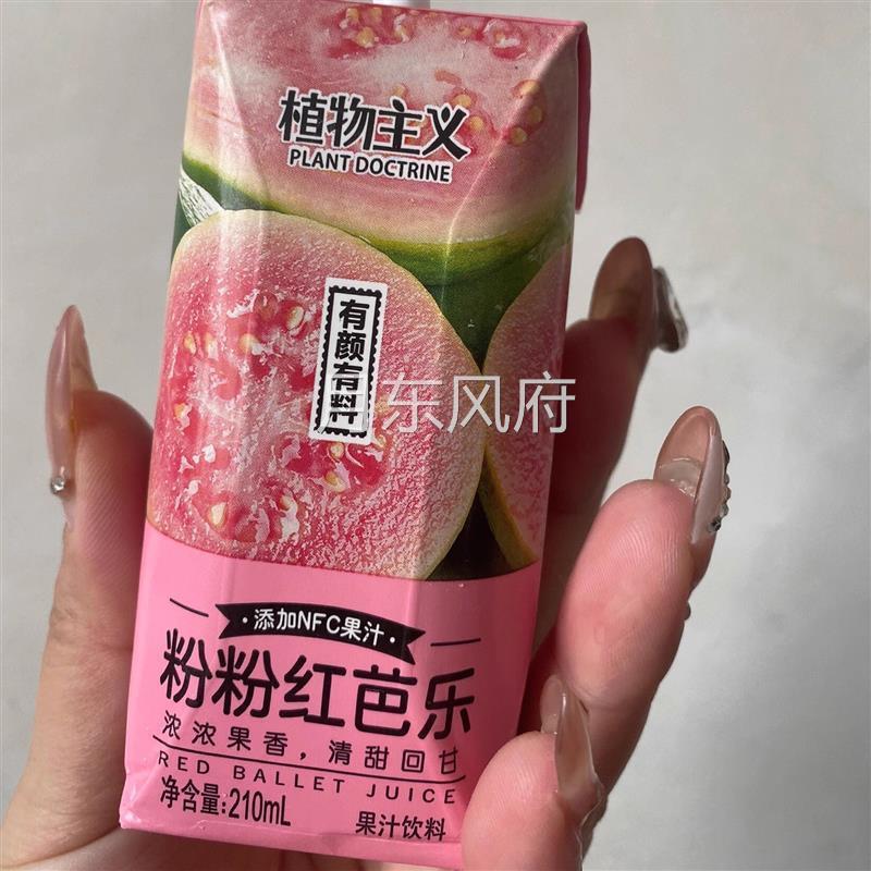 植物主义红芭乐果汁12瓶整箱无蔗糖浓浓果香清甜回甘复合果汁饮品