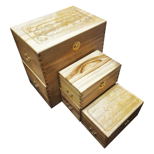 小叶香樟木收纳箱古典收w藏长方形书画箱实木嫁妆储物衣箱