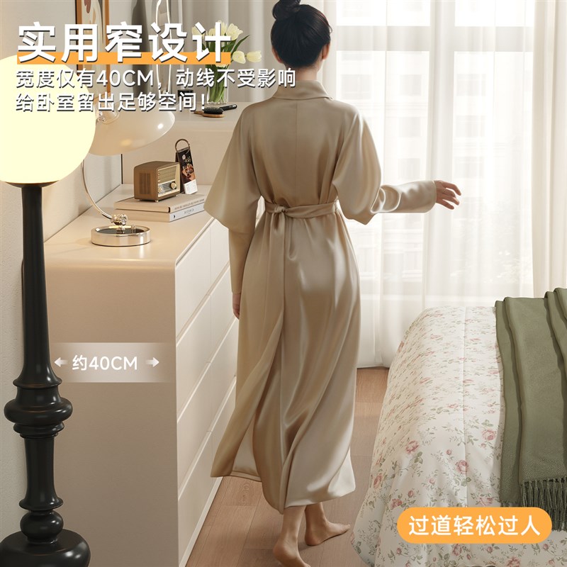 法式奶油全实f木五斗柜客厅靠墙储物收纳柜卧室白色床尾置物抽屉