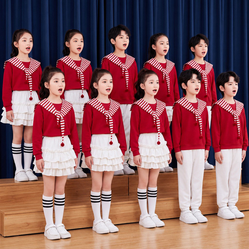 儿童合唱演出服小学生诗歌朗诵服